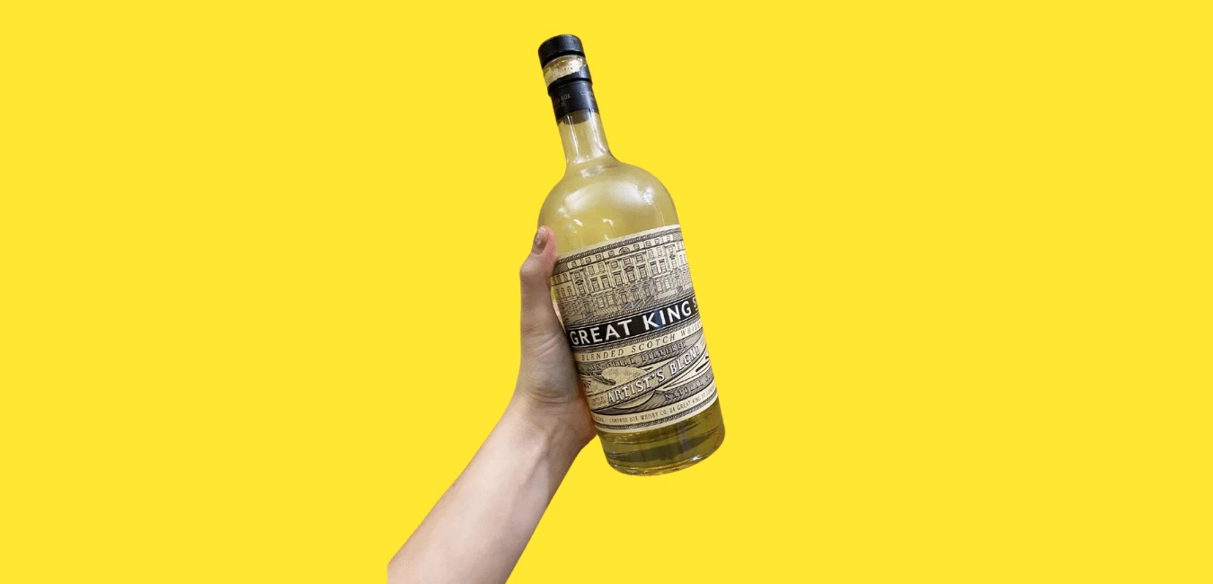 Bottle of blended scotch whisky